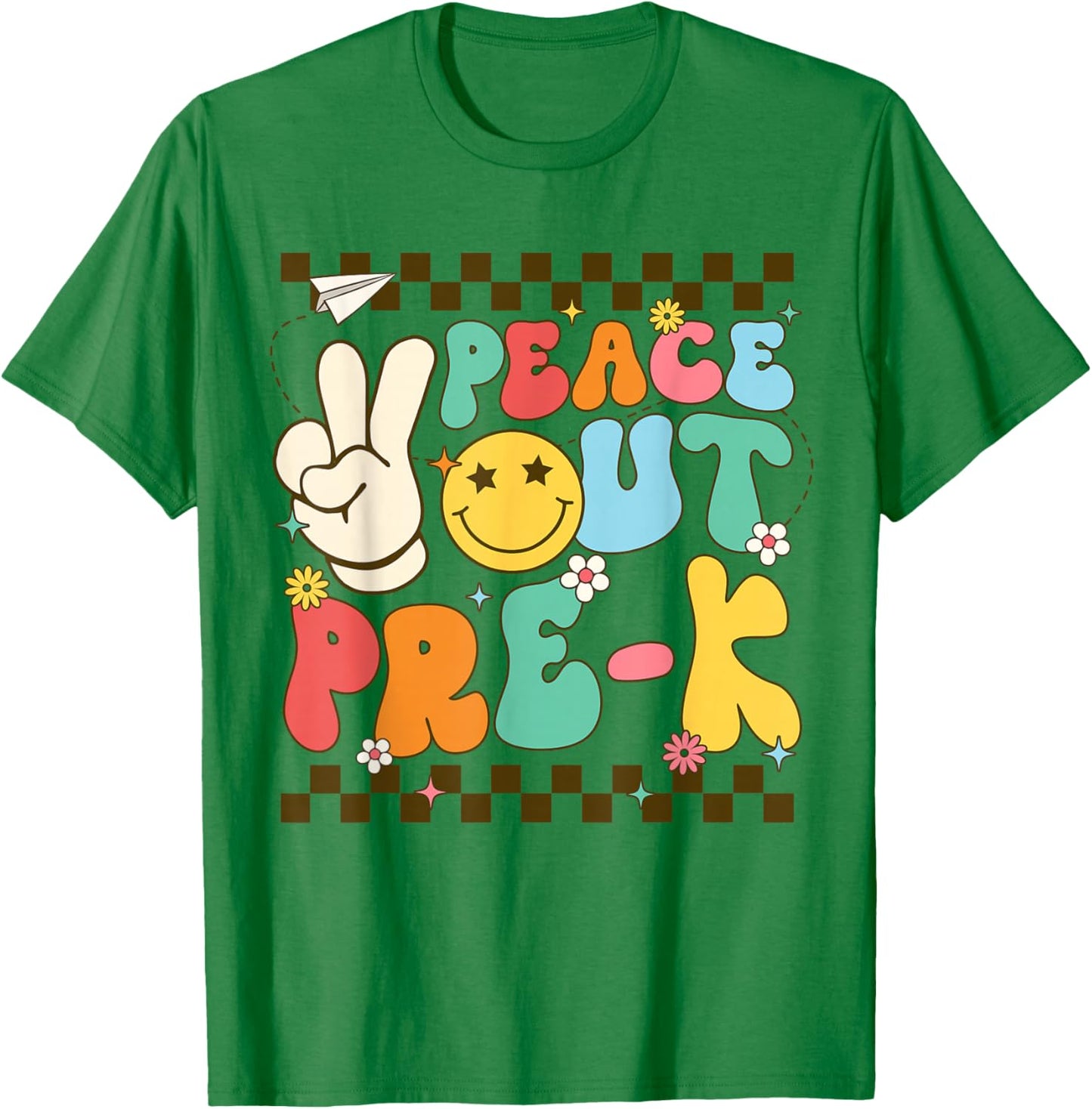 Last Day of Pre K Peace Out Pre K Graduation T-Shirt - T-Shirt | Irish Green