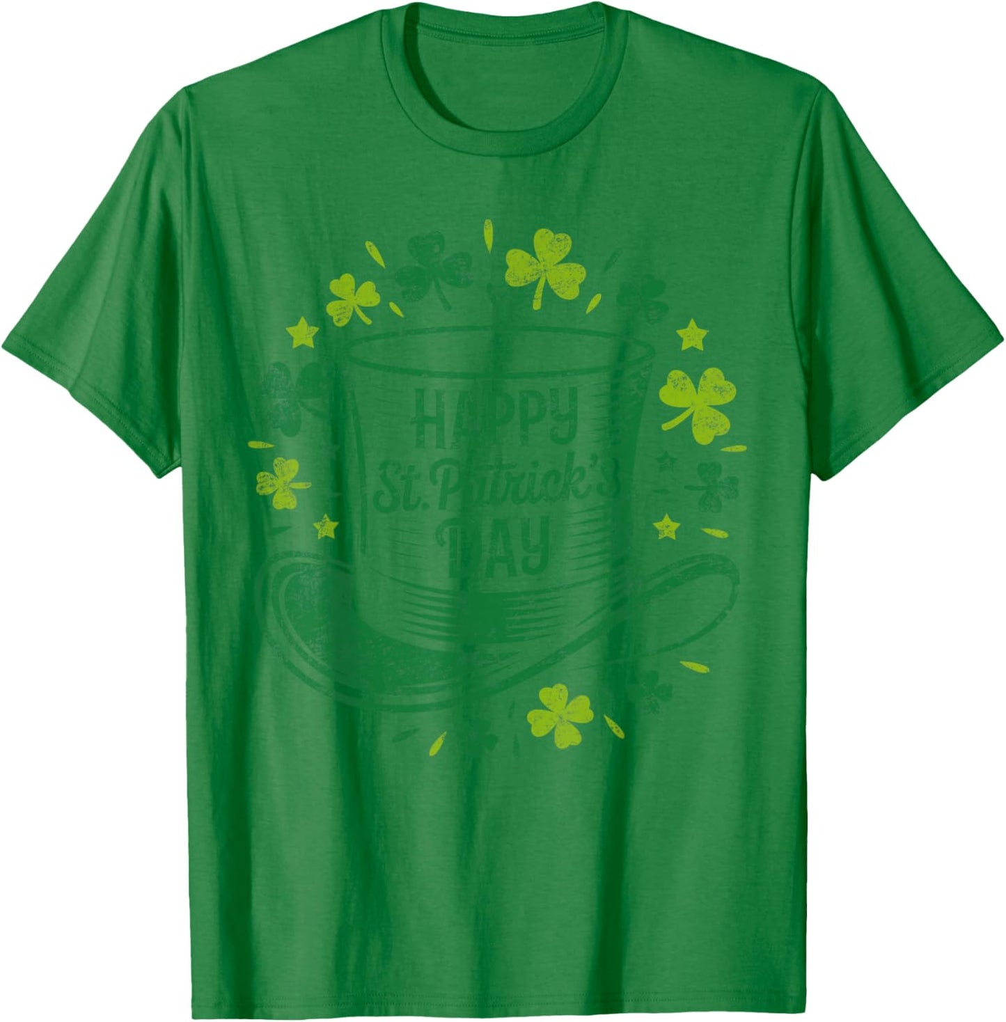 Vintage Happy St Patricks Day T-Shirt - T-Shirt | Irish Green