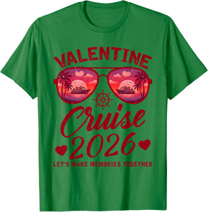 Valentine Cruise 2026 Funny for Couples Matching Holiday T-Shirt - T-Shirt | Irish Green