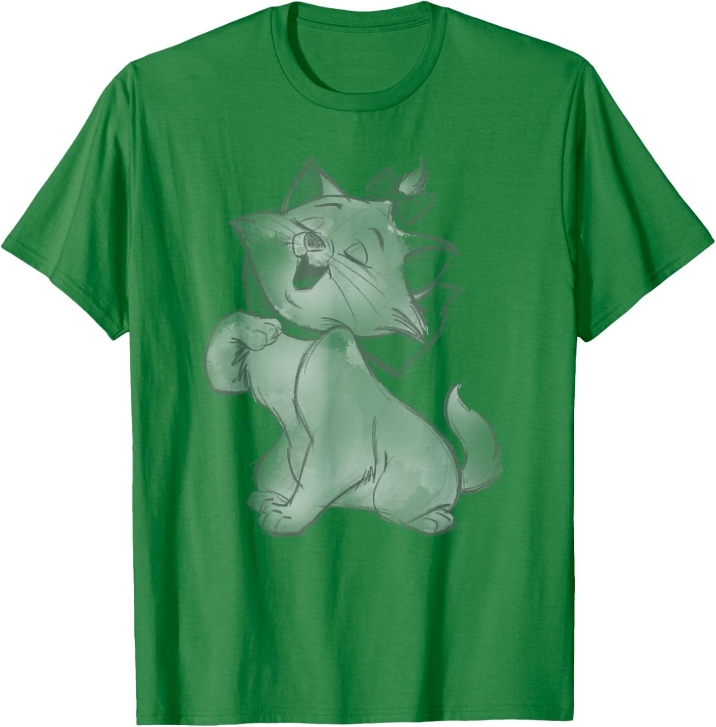 Disney The Aristocats Cute Singing Marie Sketch Style Art T-Shirt - T-Shirt | Irish Green