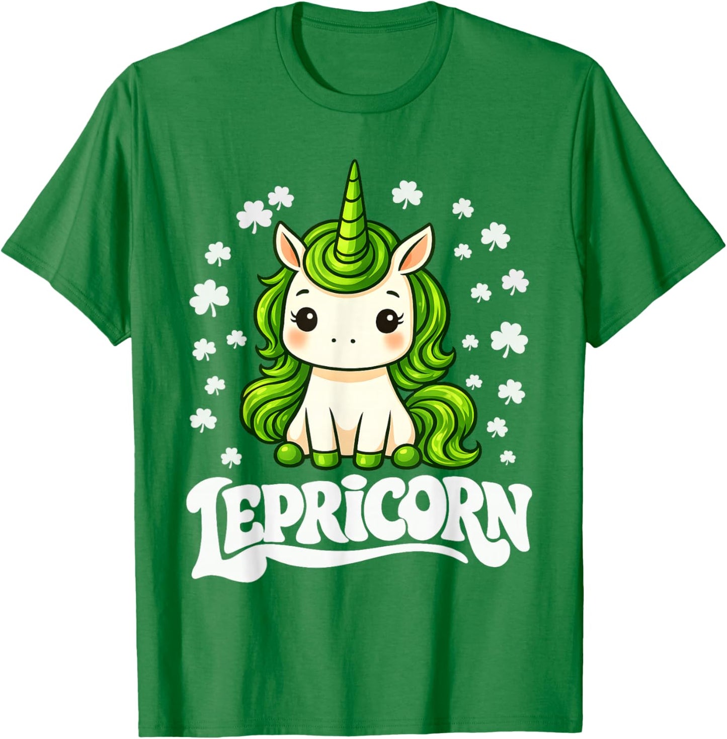 St Patricks Day Unicorn Cute Saint Pattys Girls Lepricorn T-Shirt - T-Shirt | Irish Green