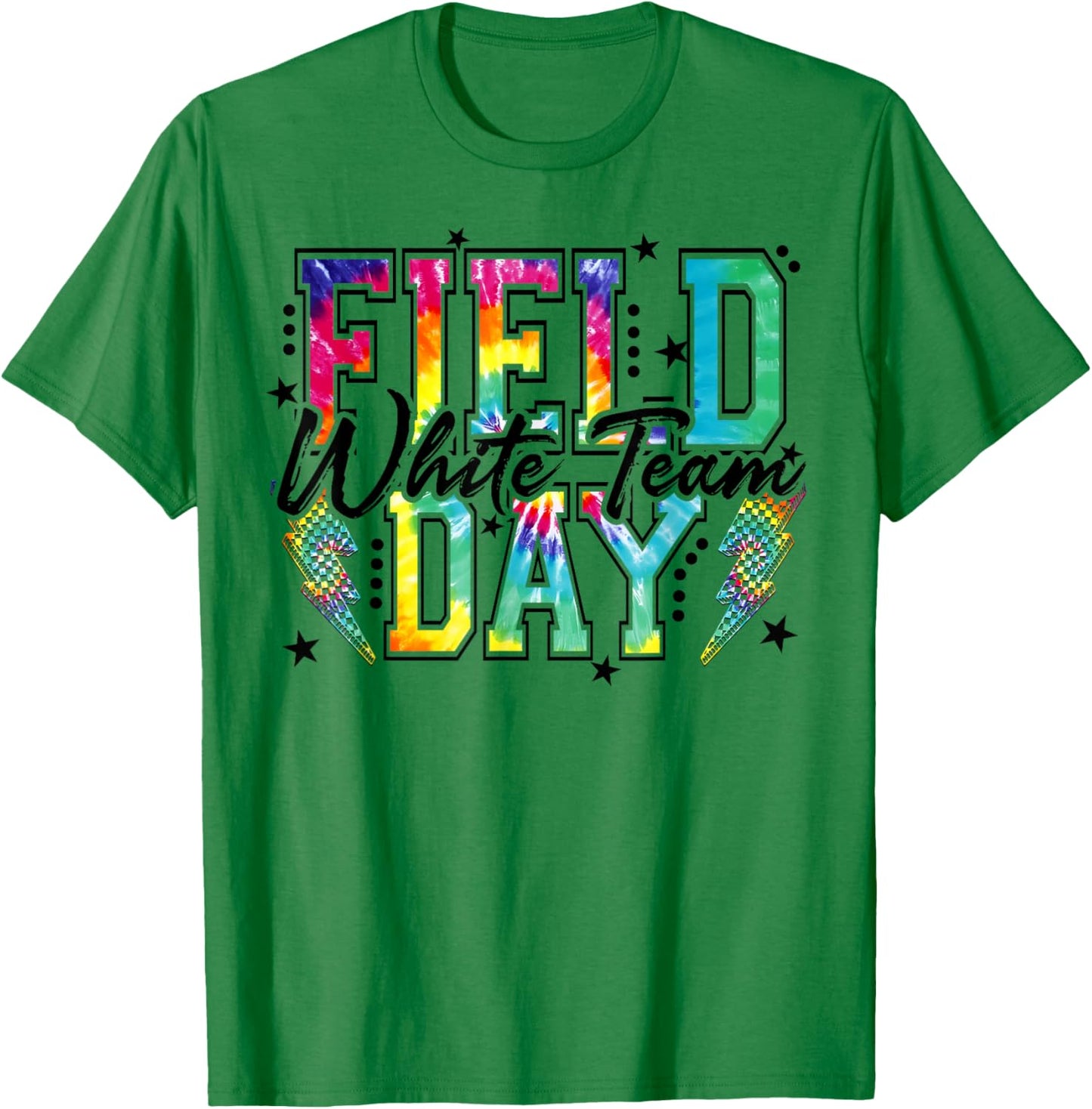 Field Day White Team Tie Dye School Field Trip 2026 T-Shirt - T-Shirt | Irish Green