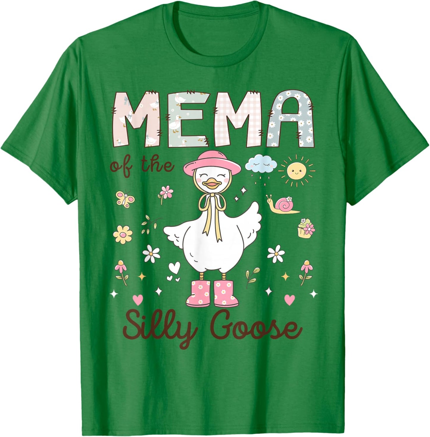 Mema of The Silly Goose First Birthday Girl Family T-Shirt - T-Shirt | Irish Green