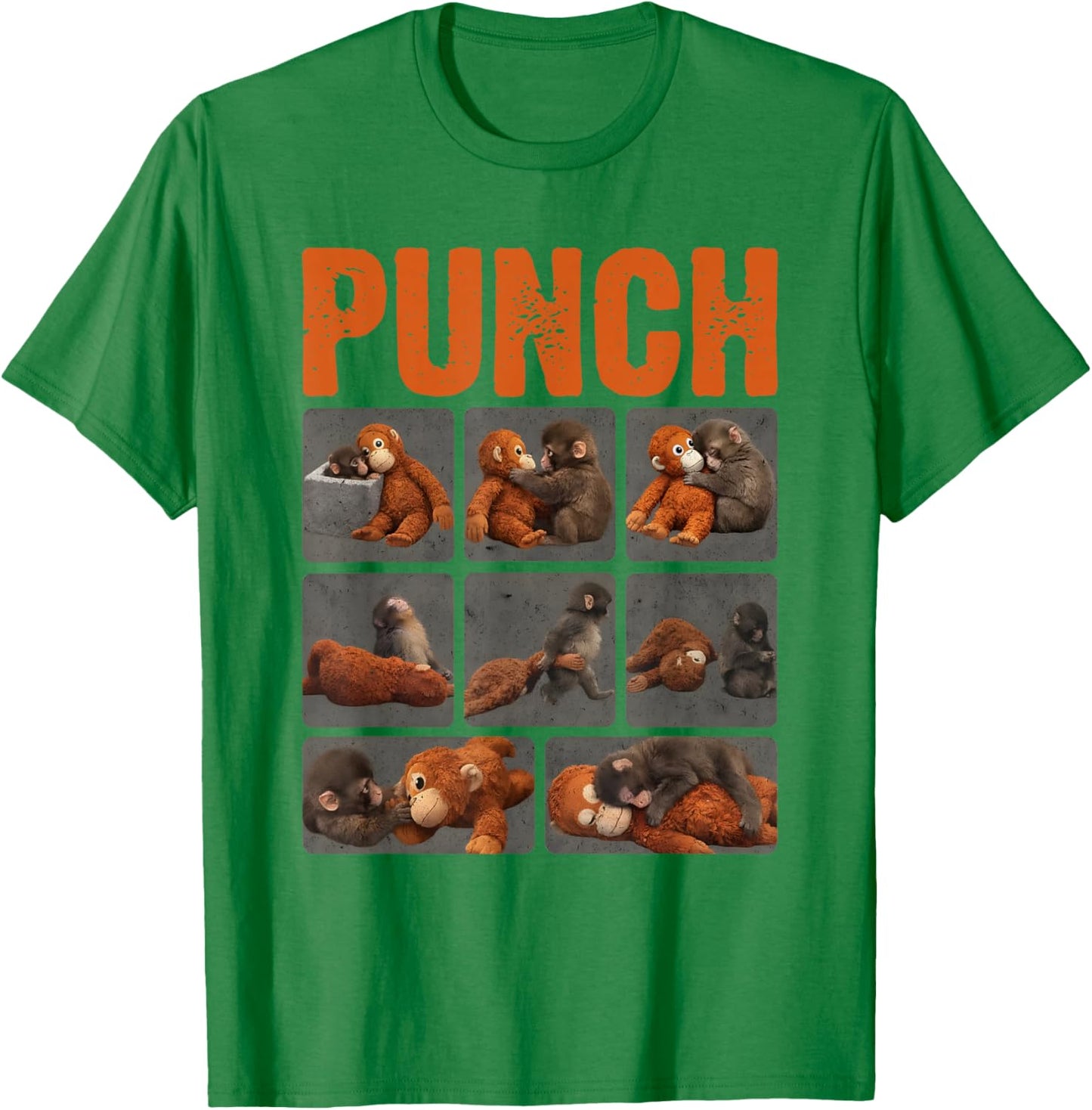 Punch Cute Monkey T-Shirt - T-Shirt | Irish Green