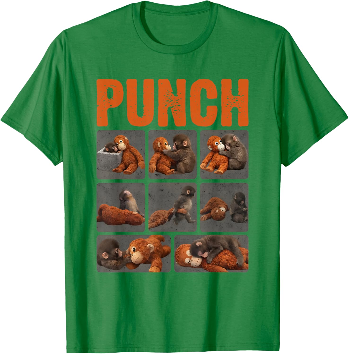 Punch Cute Monkey T-Shirt - T-Shirt | Irish Green