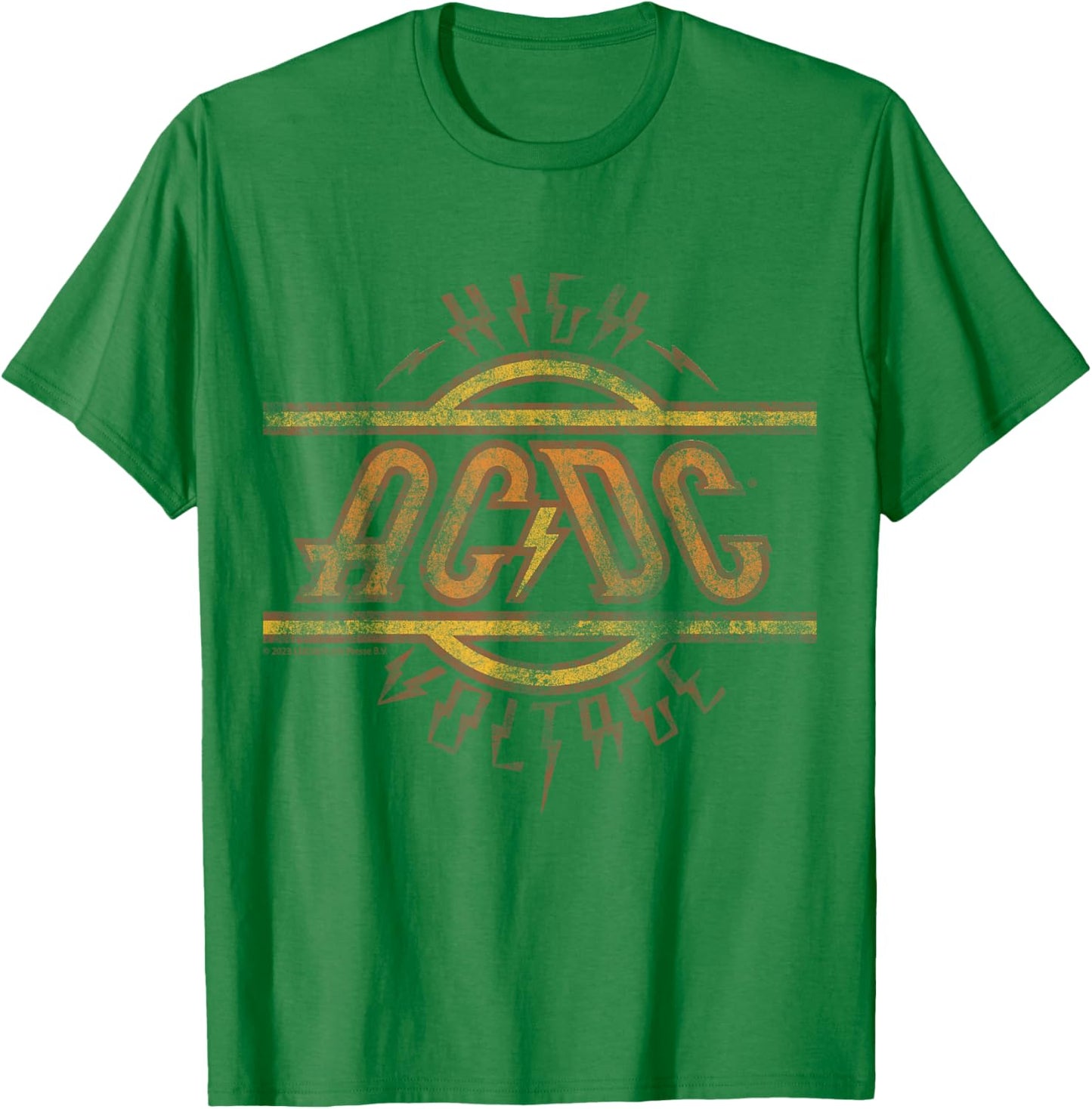 Official AC/DC High Voltage Logo White T-Shirt - T-Shirt | Irish Green