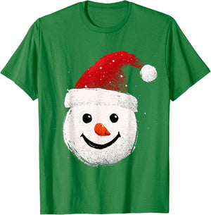 Snowman Christmas White T-Shirt - T-Shirt | Irish Green