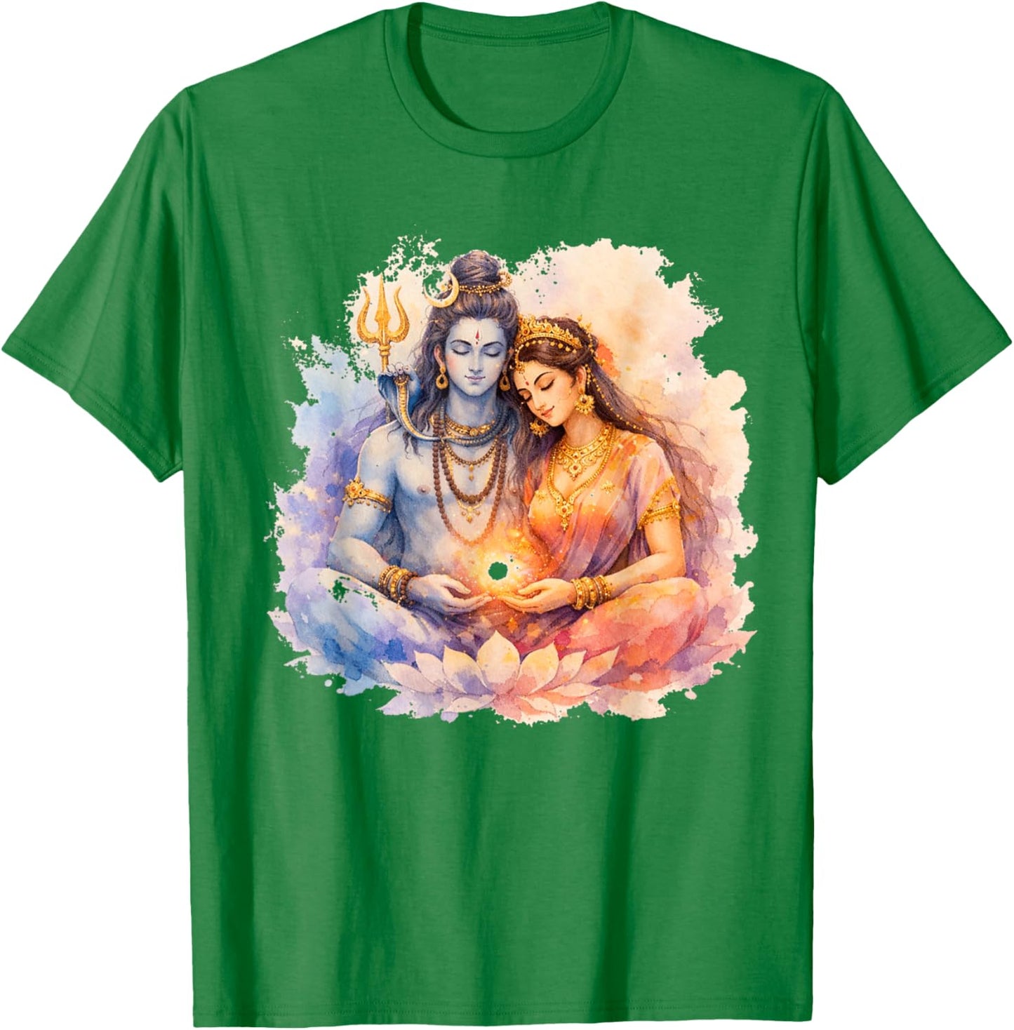 Lord Shiva Durga Hindu God Mahadeva Goddess Goddess Parvati T-Shirt - T-Shirt | Irish Green