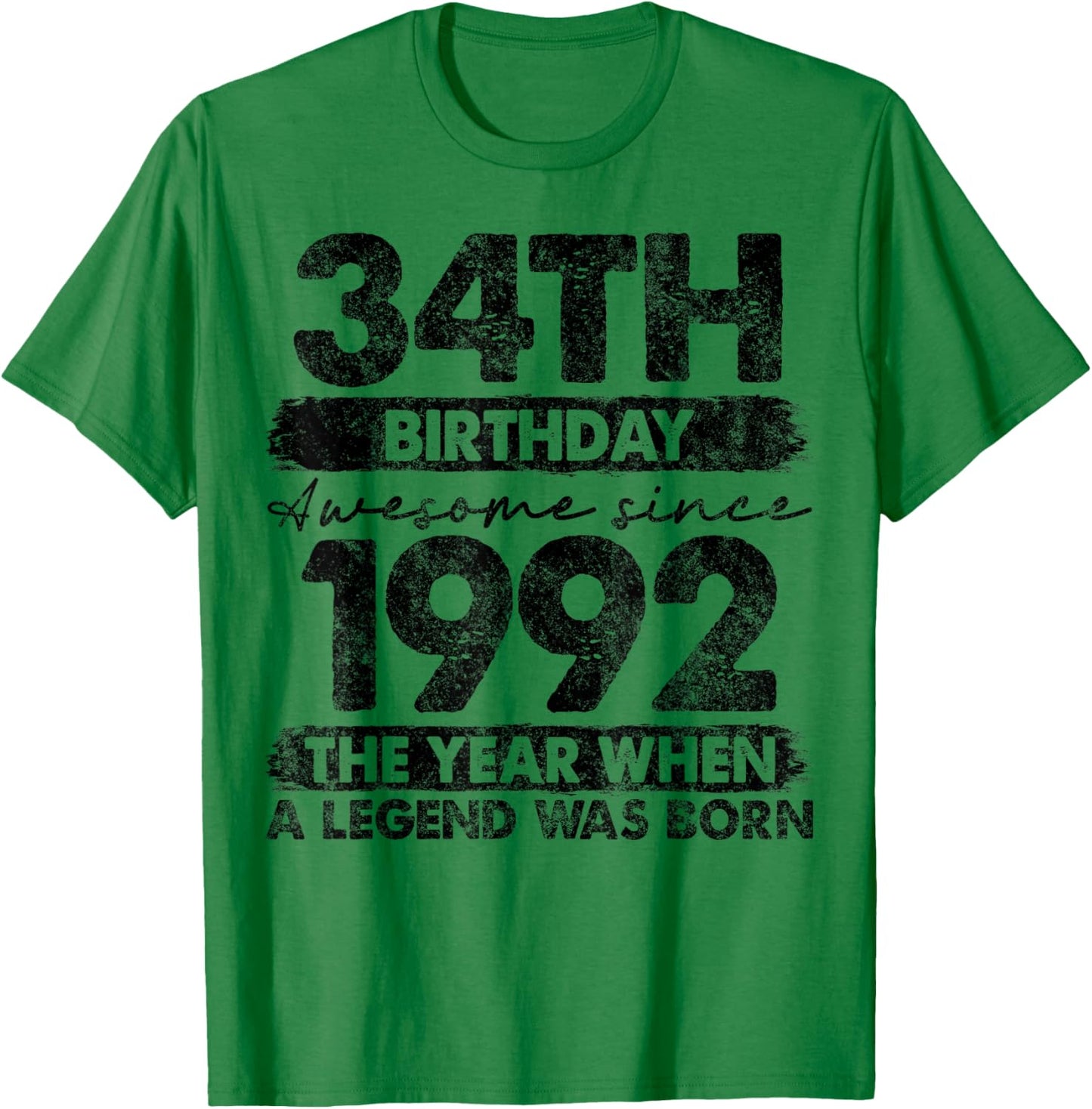 34 Year Old Gifts Vintage 1992 Limited Edition 34th Birthday T-Shirt - T-Shirt | Irish Green