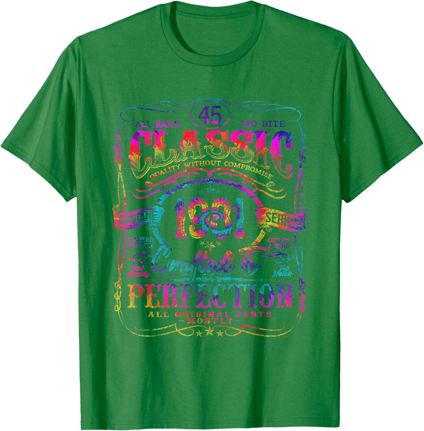 Vintage 1981 Limited Edition Shirt 45 Year Old 45th Birthday T-Shirt - T-Shirt | Irish Green