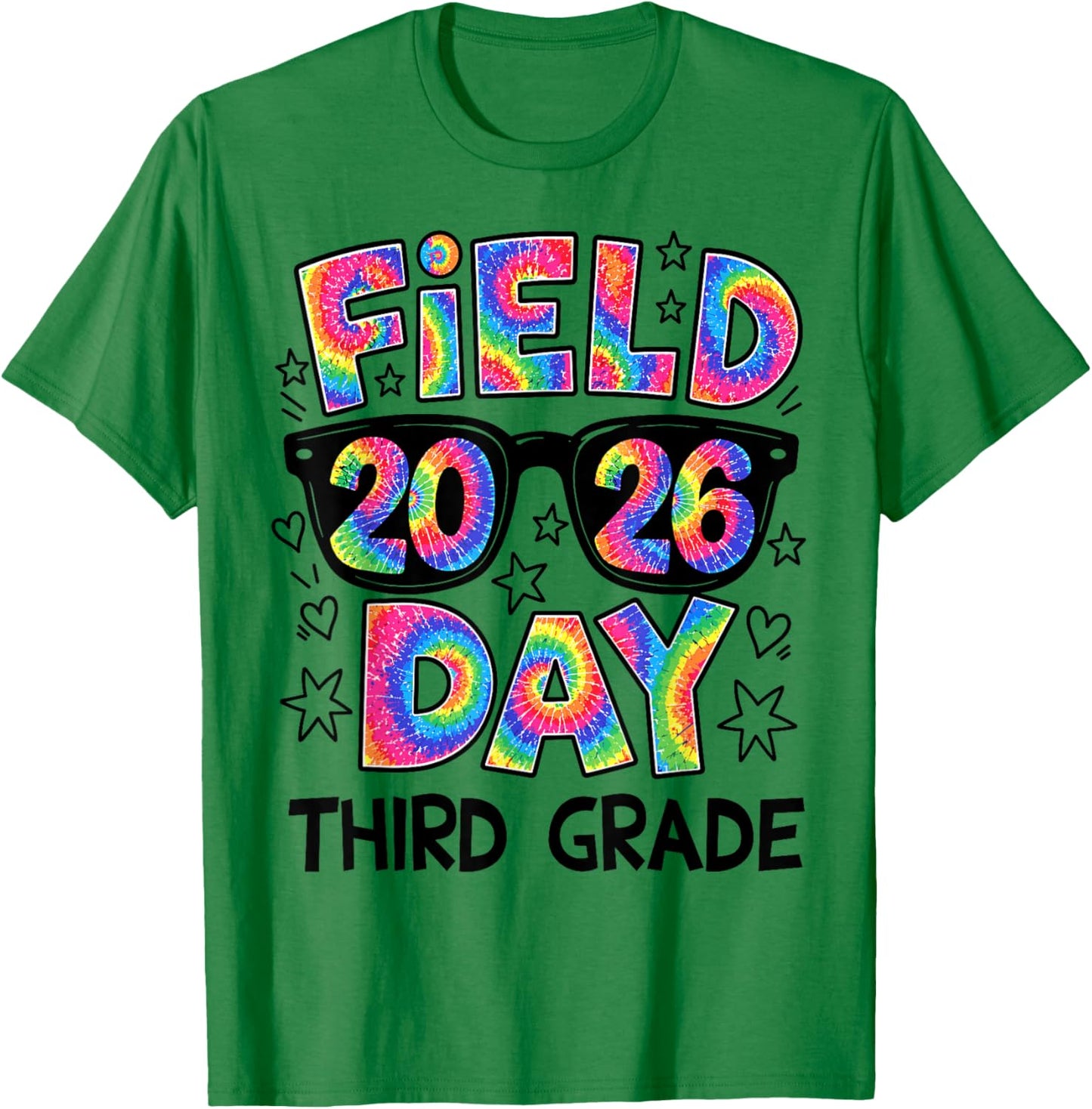 Field Day 2026 3rd Grade Tie Dye Teachers Kids Third Grade T-Shirt - T-Shirt | Irish Green