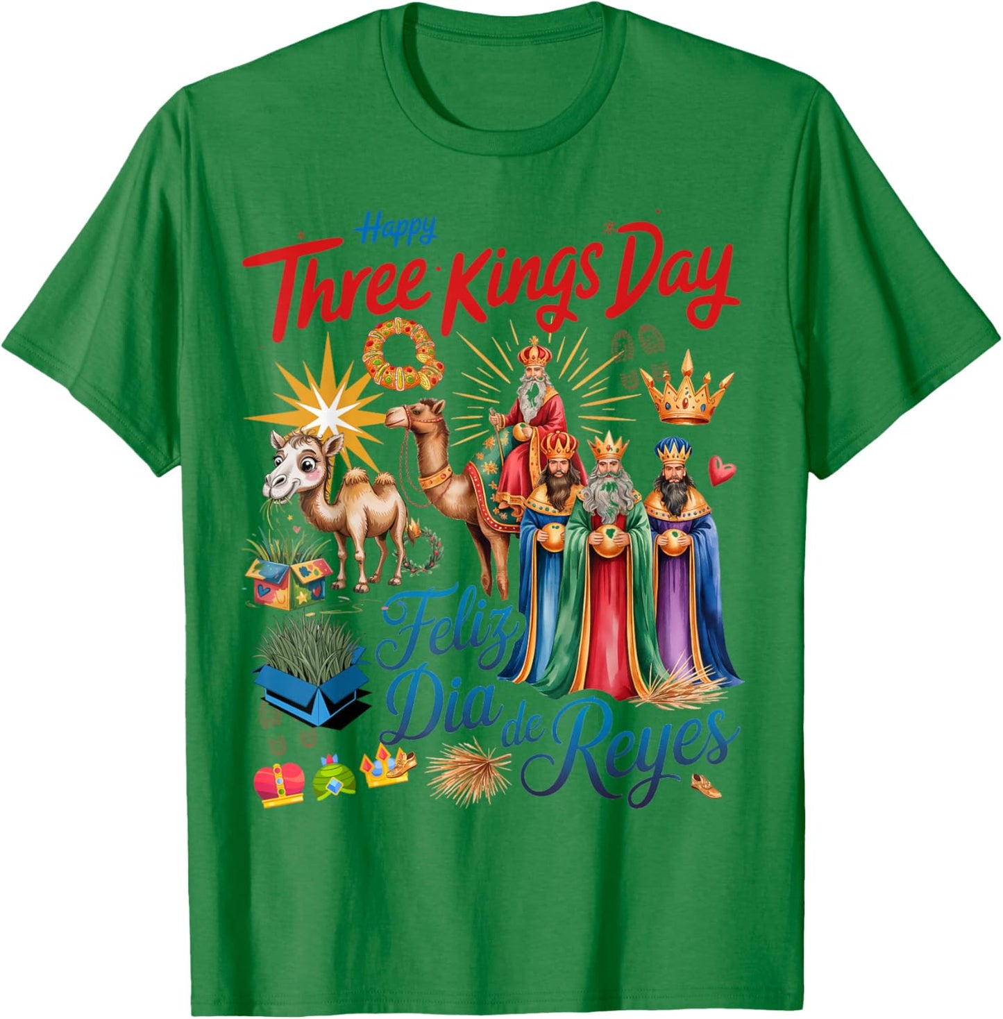 Three Kings Day Costume Idea for Kids & Día De Los Reyes T-Shirt - T-Shirt | Irish Green