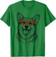 Funny Corgi Face Heart Glasses Dog Valentine's Day T-Shirt - T-Shirt | Irish Green