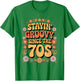 Retro Stayin Groovy Women Floral Hippie Vintage 70s Disco T-Shirt - T-Shirt | Irish Green
