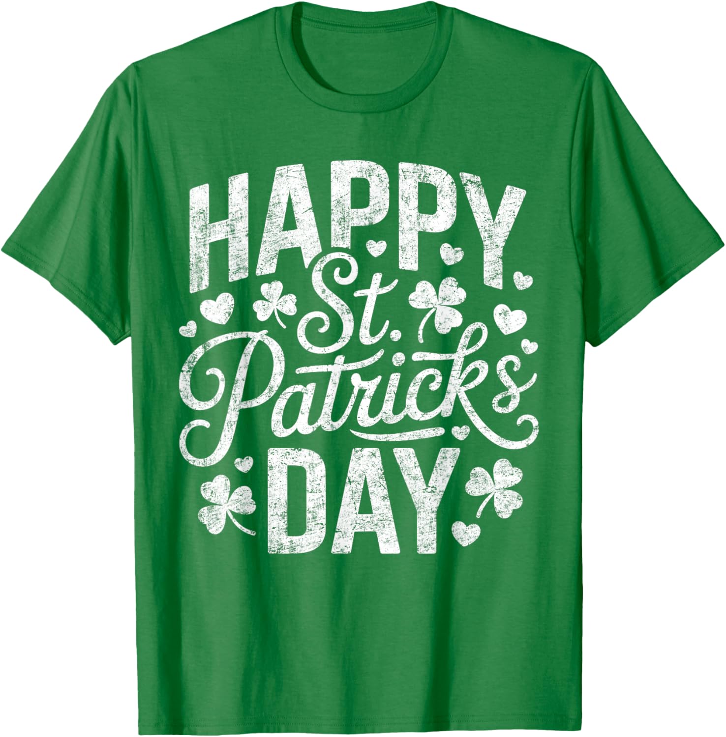 Vintage Happy St Patricks Day T-Shirt - T-Shirt | Irish Green