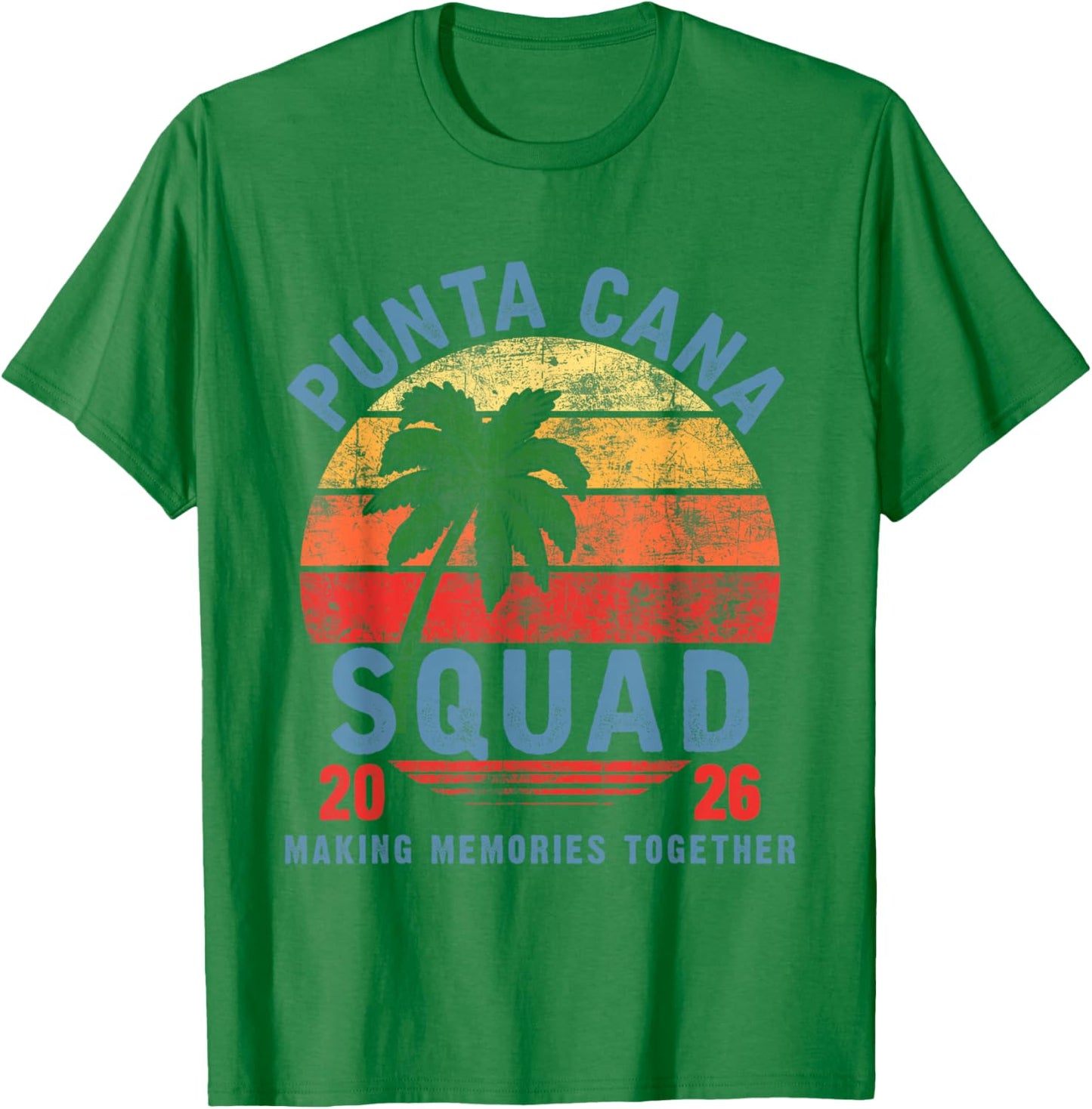 Punta Cana Squad 2026 Funny Groovy Reunion Friends Trip T-Shirt - T-Shirt | Irish Green