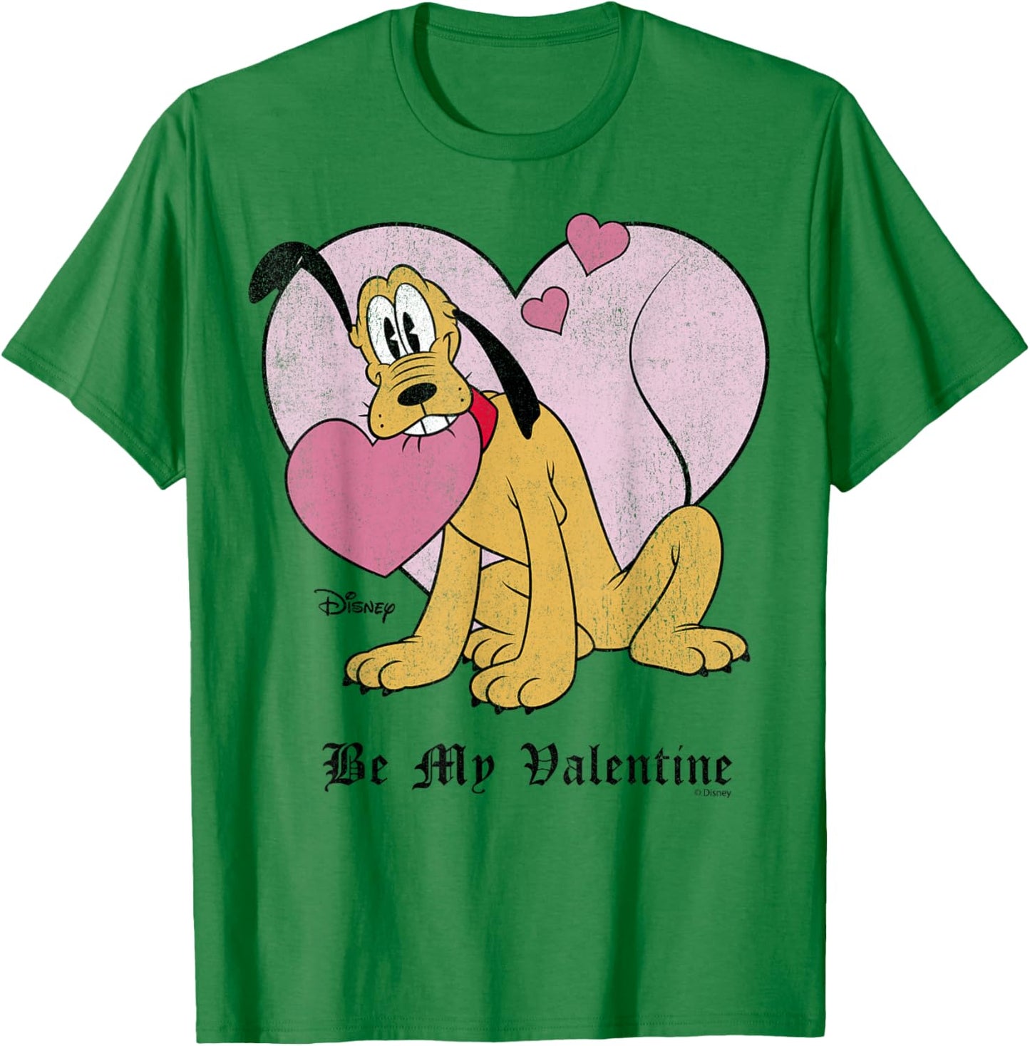 Disney Mickey and Friends Pluto Sweetheart Valentines Retro T-Shirt - T-Shirt | Irish Green
