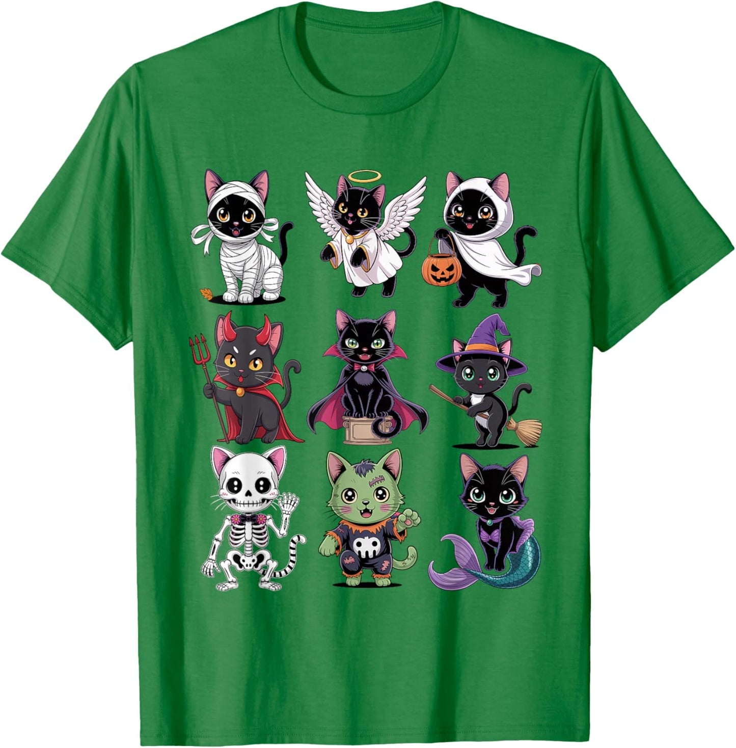 Halloween Cat - Spooky Kittens Costume T-Shirt - T-Shirt | Irish Green