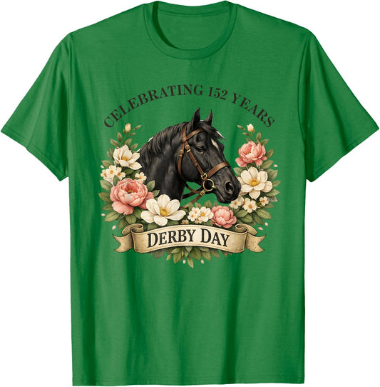 Celebrating 152 Years KY Derby Day Men Vintage T-Shirt - T-Shirt | Irish Green