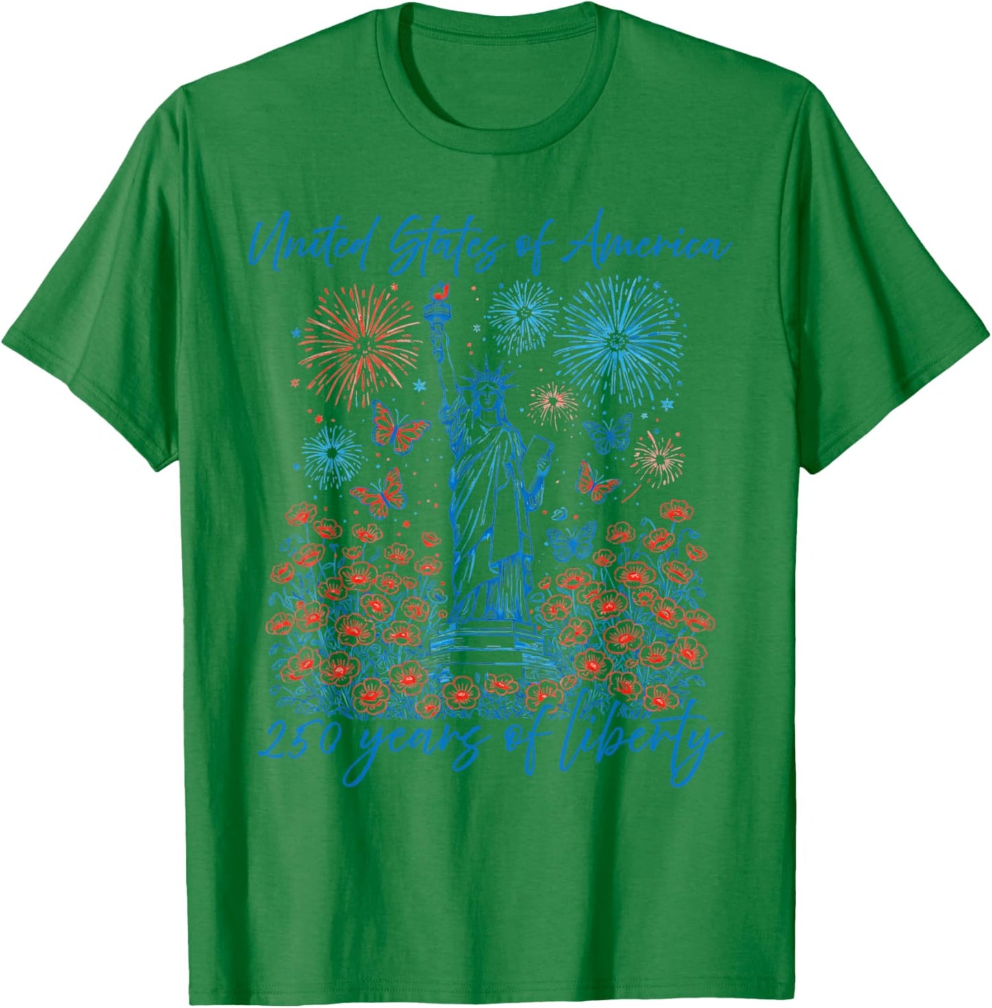 United States of America 250 Years of Liberty Women T-Shirt - T-Shirt | Irish Green