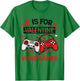 V is for Video Games Valentines Gamer Boy Men Kids T-Shirt - T-Shirt | Irish Green