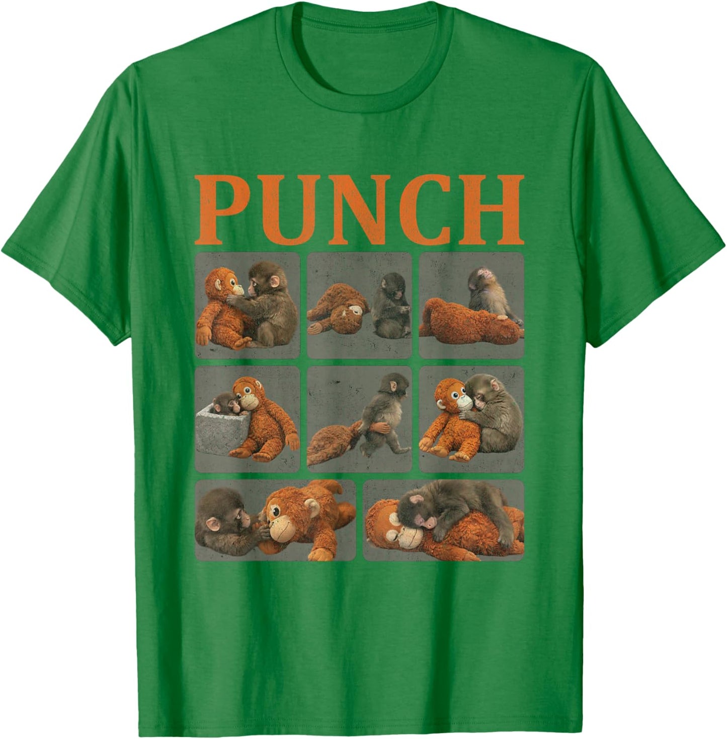 Punch Cute Monkey T-Shirt - T-Shirt | Irish Green