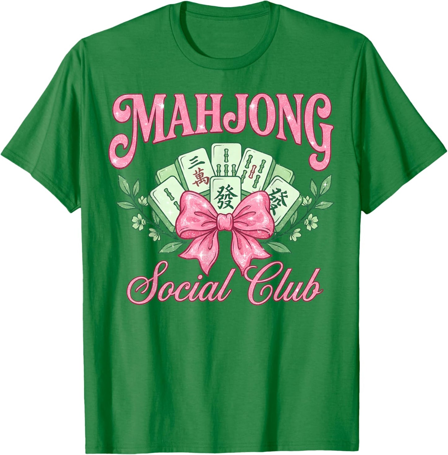 Mahjong Social Club Mahjong Love Playing Chinese Game T-Shirt - T-Shirt | Irish Green