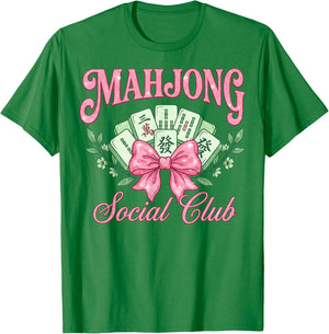 Mahjong Social Club Mahjong Love Playing Chinese Game T-Shirt - T-Shirt | Irish Green
