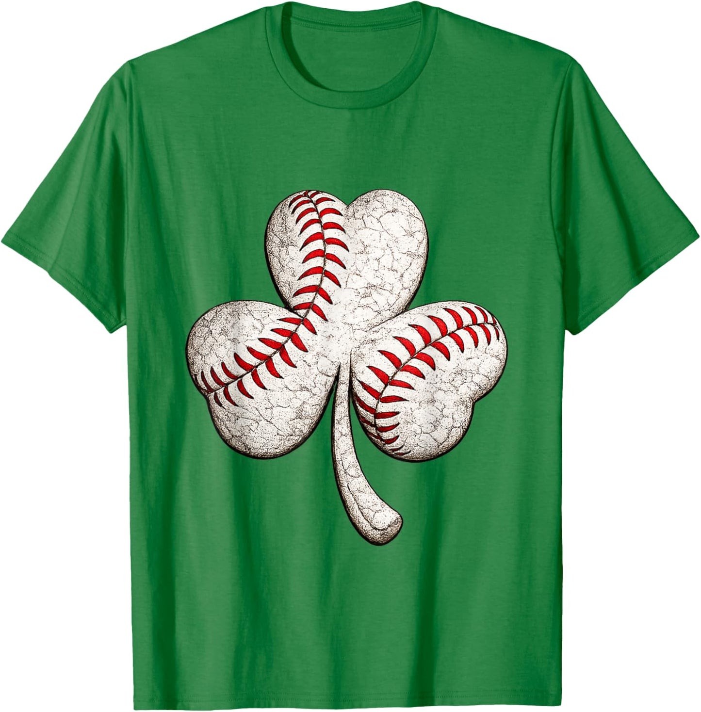 Baseball Shamrock St Patricks Day for Boys Girls Men Women T-Shirt - T-Shirt | Irish Green