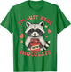 Just Here for The Chocolate Raccoon Valentine T-Shirt - T-Shirt | Irish Green