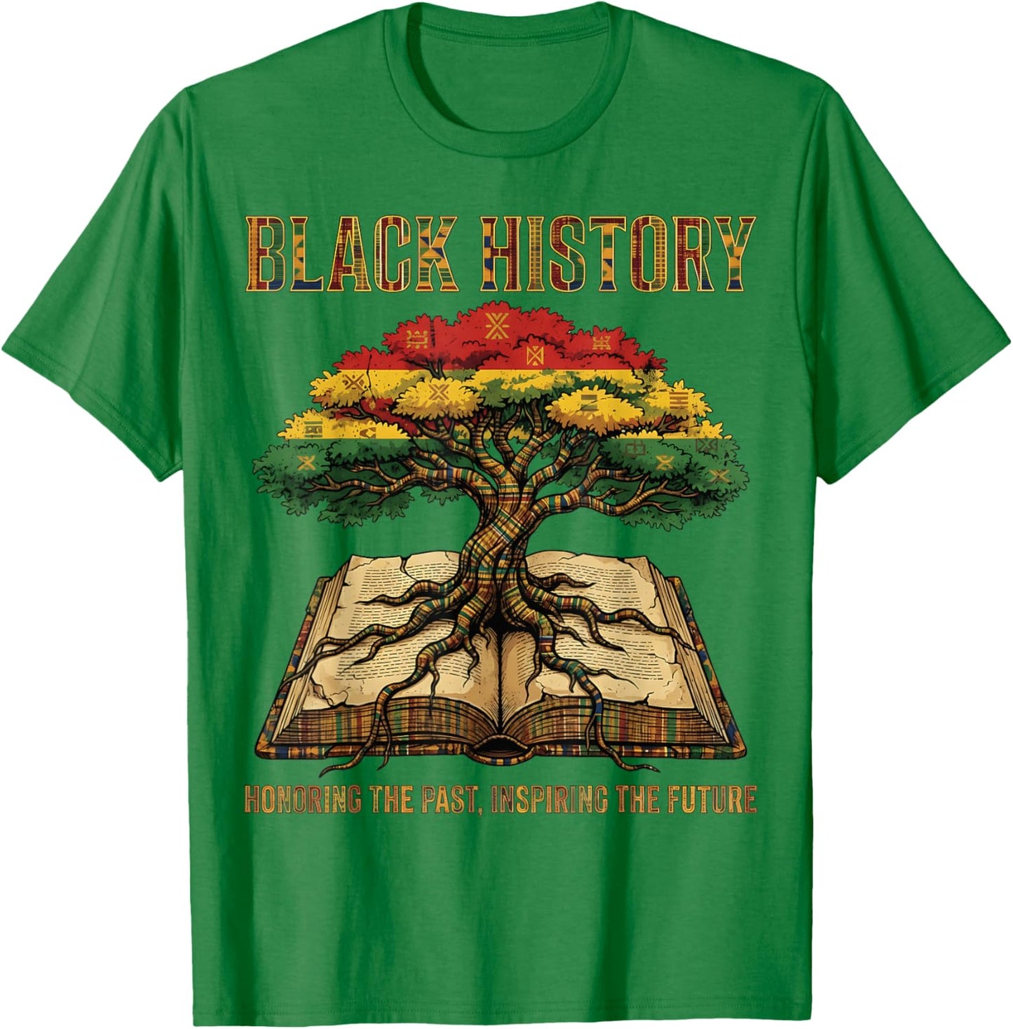 Honoring Past Inspiring Future Black History Month BHM T-Shirt - T-Shirt | Irish Green