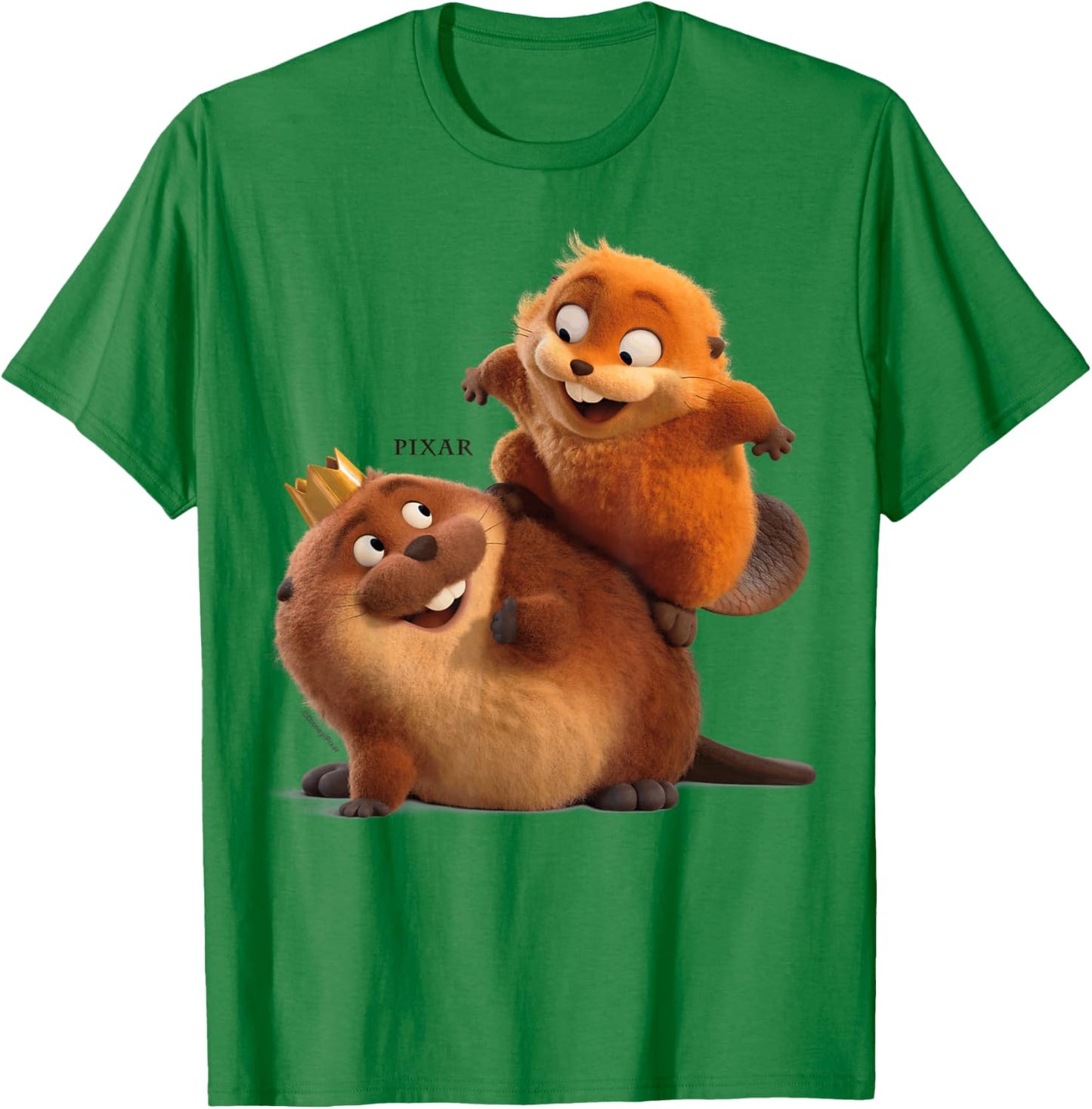 Disney Pixar Hoppers King George and Mabel Playful 3D Art T-Shirt - T-Shirt | Irish Green