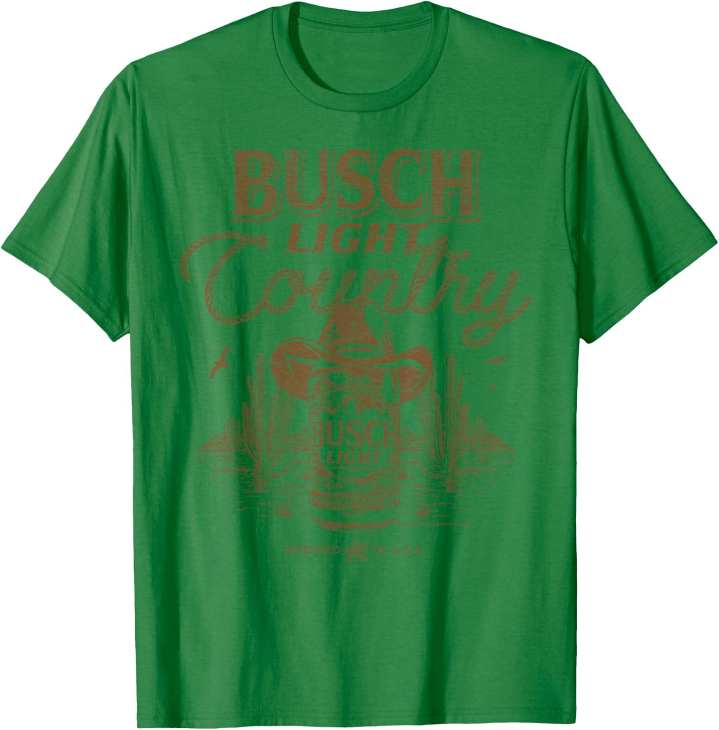 Busch Light Coutry - Rope Detail in Desert T-Shirt - T-Shirt | Irish Green