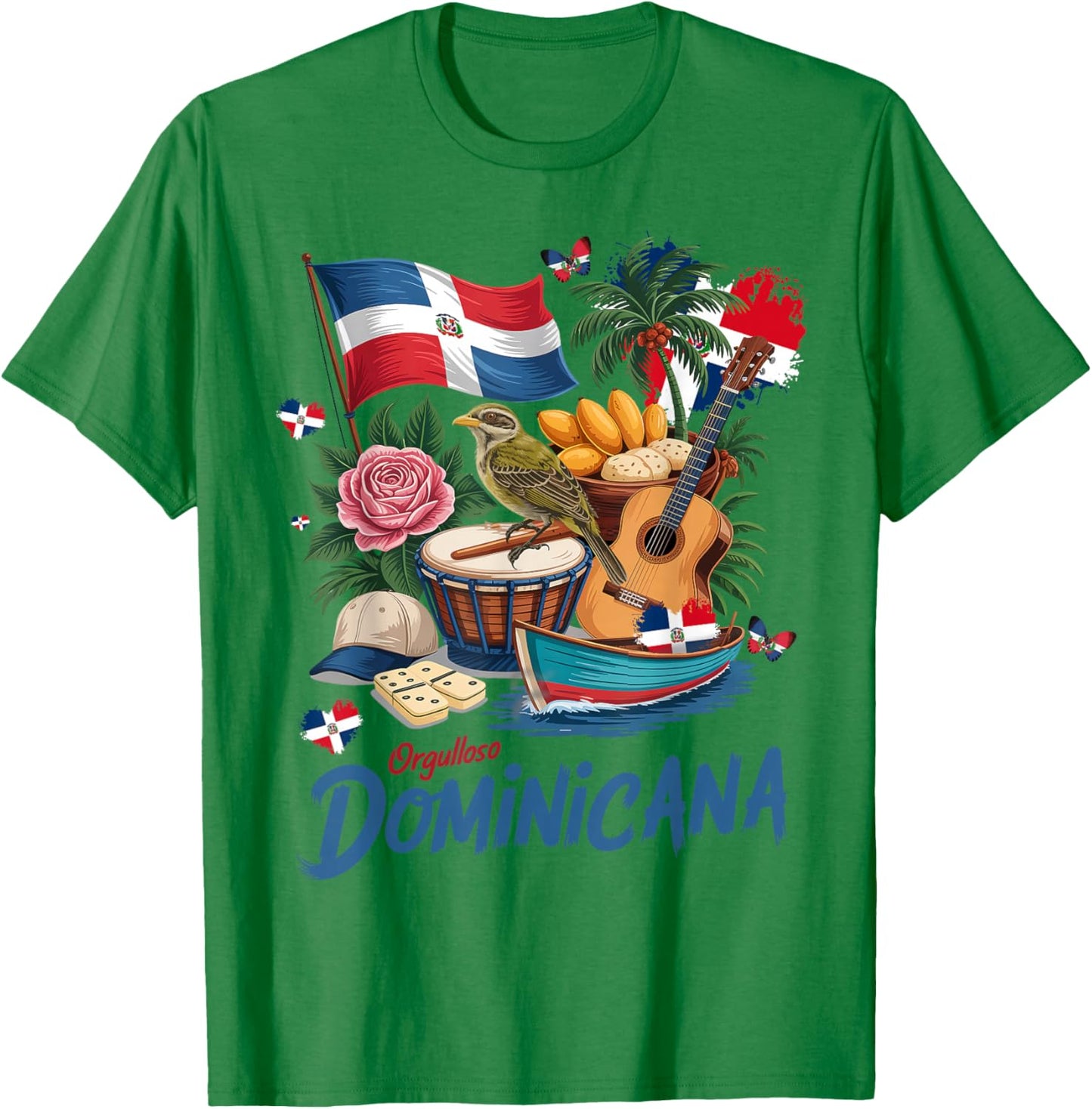 Dominicana Costume Idea for Kids Dominican Republic Flag T-Shirt - T-Shirt | Irish Green