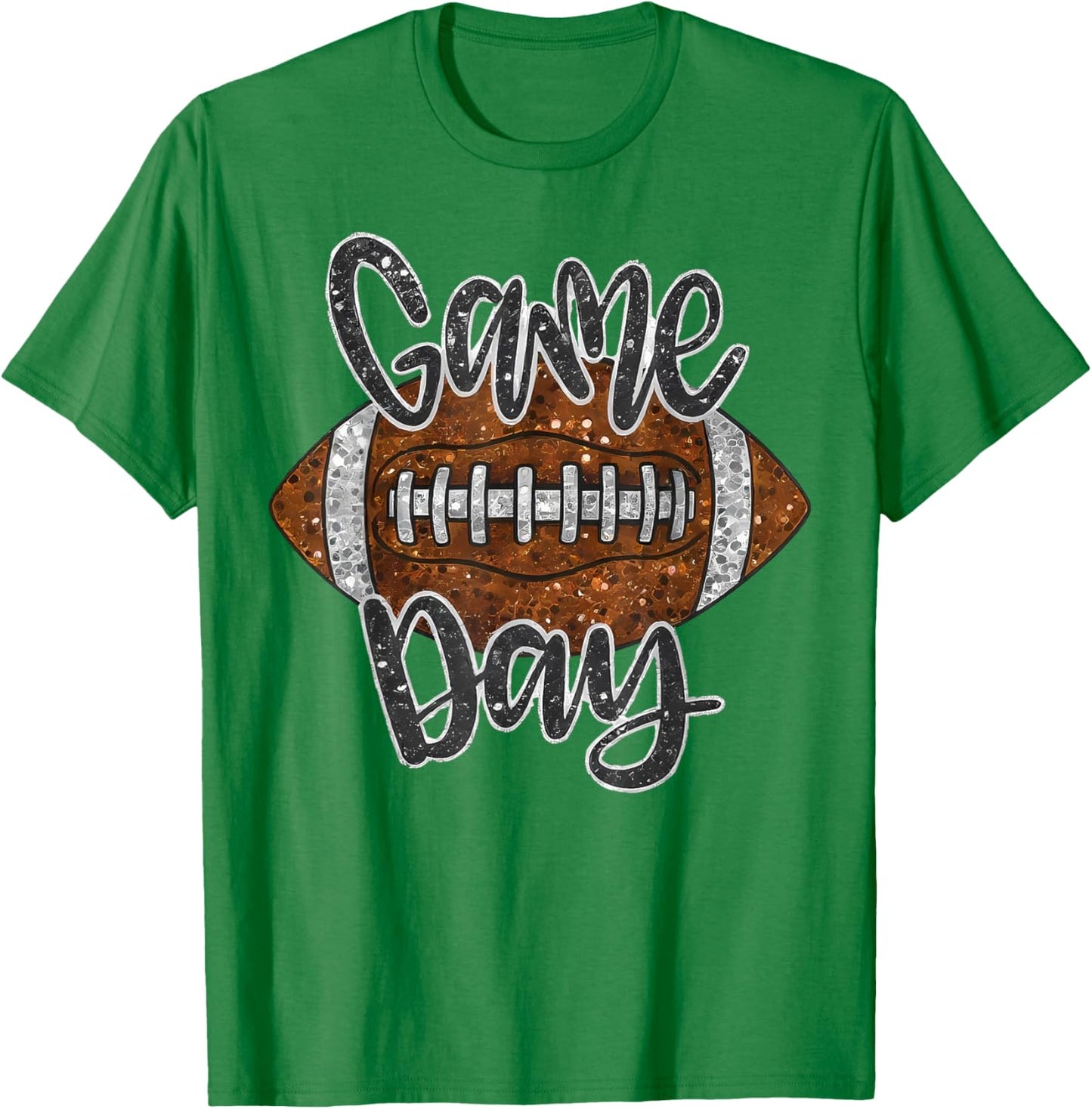 Game Day Football Bling Bling Football Lover Fall Autumn T-Shirt - T-Shirt | Irish Green