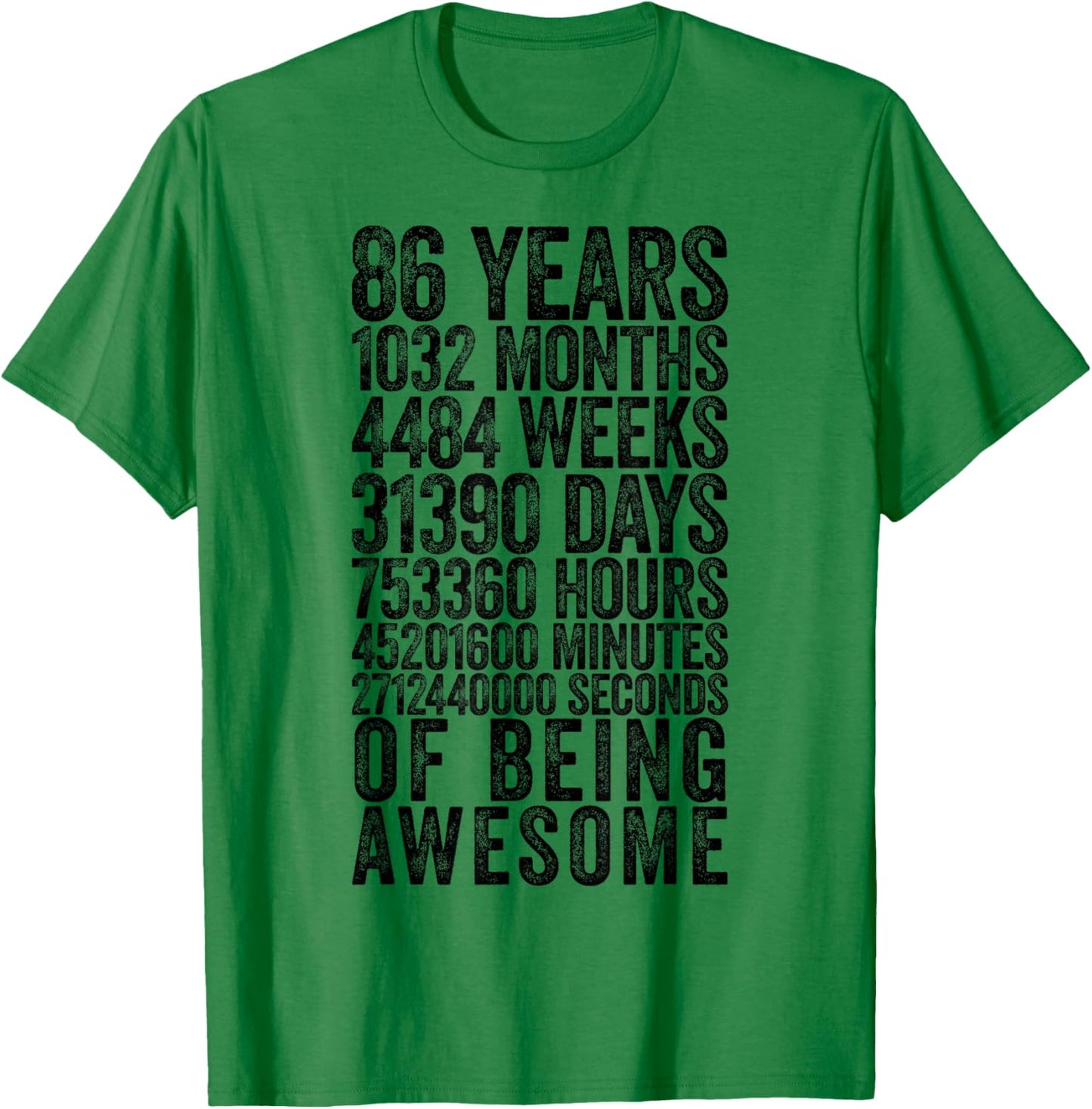 Funny 86th Birthday Shirt Old Meter Funny 86 Year Old Gifts T-Shirt - T-Shirt | Irish Green