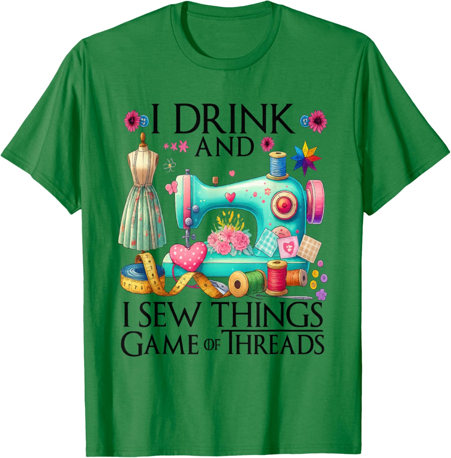 Funny Quilting Art Quilting Sewing Lover Quilter T-Shirt - T-Shirt | Irish Green