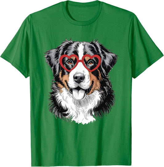 Bernese Mountain Cute Berner Dog Lover Valentine Day T-Shirt - T-Shirt | Irish Green