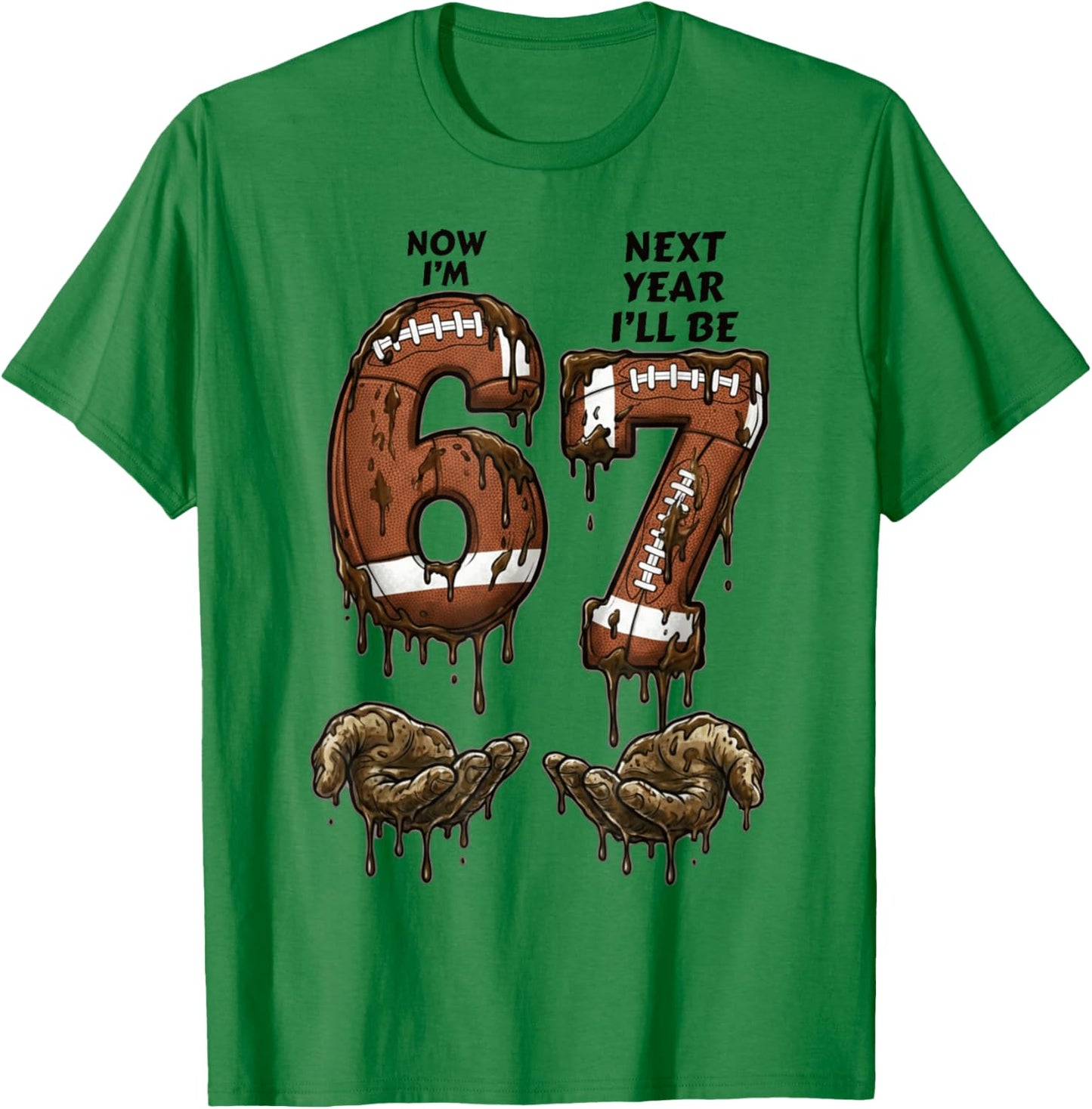 6th Birthday Boys Girls 6 7 Now I'm 6 Next Year I'll be 7 T-Shirt - T-Shirt | Irish Green