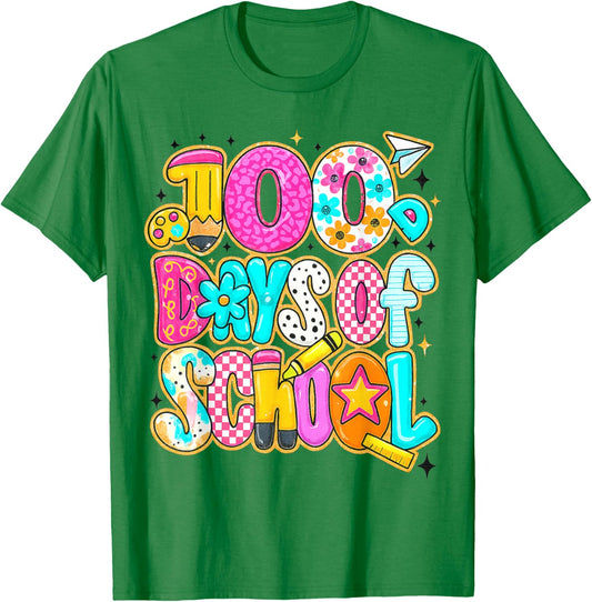 100 Days of School Teachers Coquette 100 Days Smarter T-Shirt - T-Shirt | Irish Green