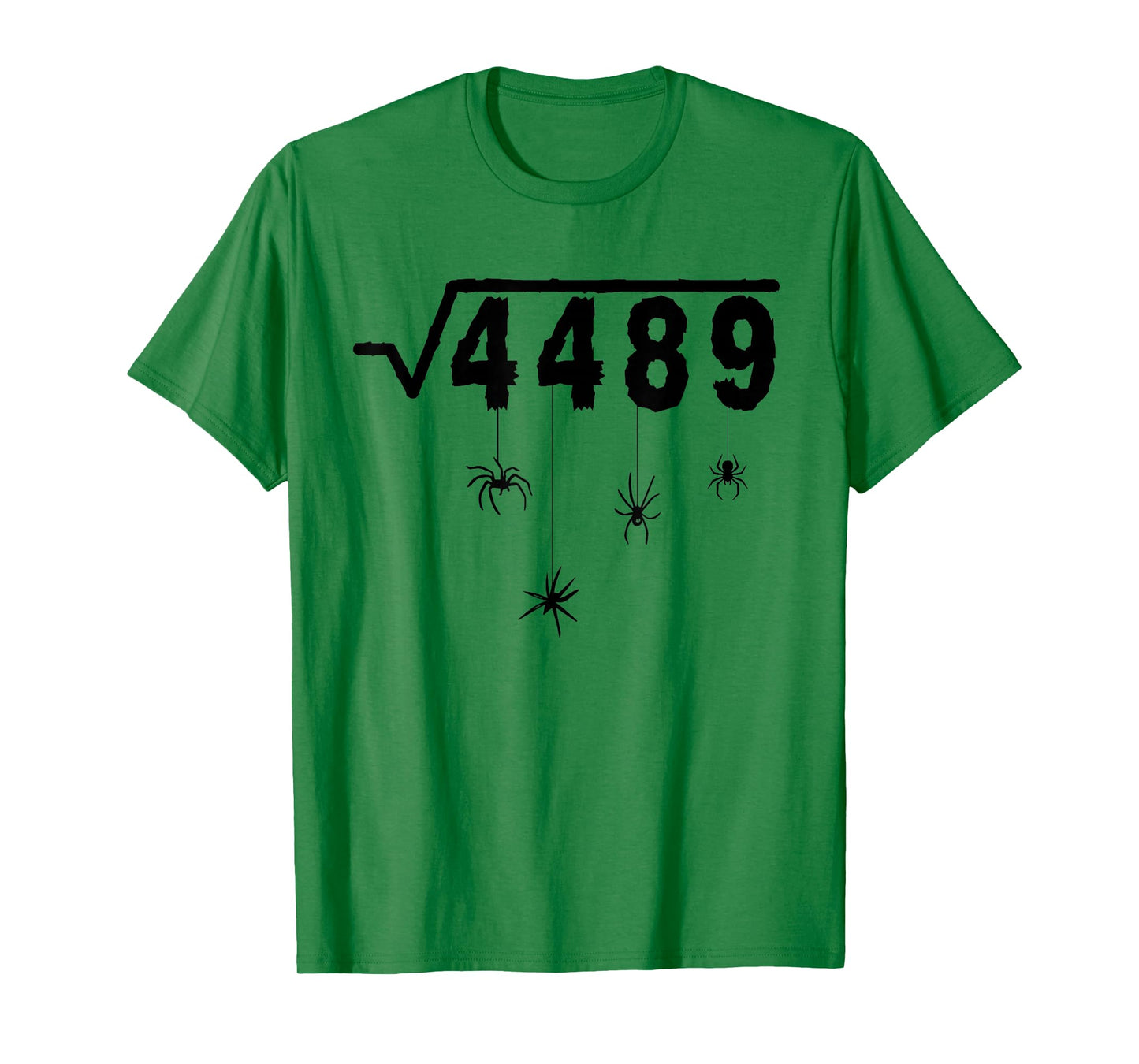 67 Meme Math Teacher 6 7 Halloween Spiders Square Root 4489 T-Shirt