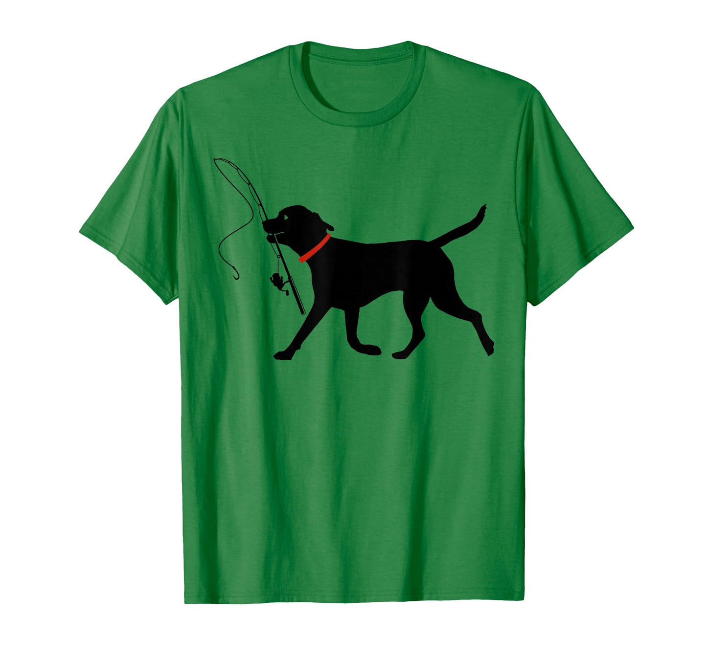 Labrador Retriever Running Fly Fishing Black Lab Dog T-Shirt
