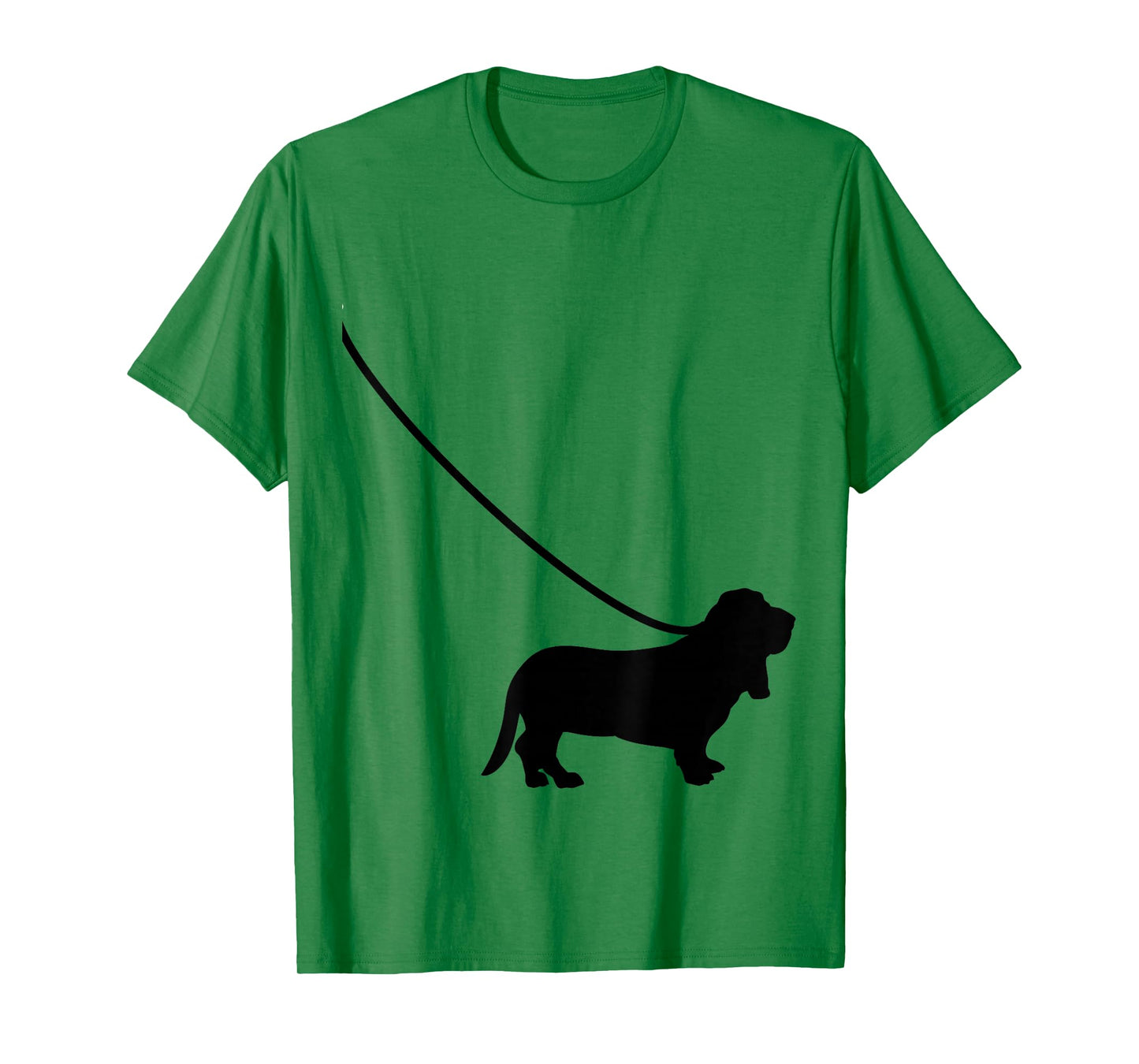 Bassett Hound on a Leash - Dog Mom Dad Cute Funny T-Shirt