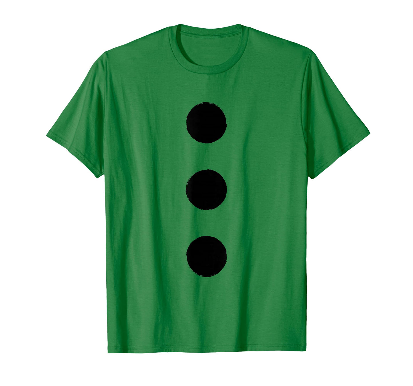 Snowman Costume Apparel Three Black Buttons Christmas Outfit T-Shirt