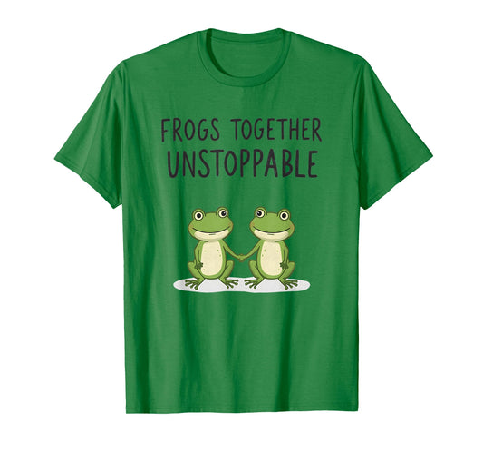 Frogs Together Unstoppable Funny Vintage Portland Frog Pride T-Shirt