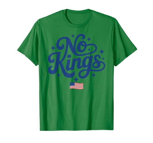 No Kings in America American Flag USA T-Shirt
