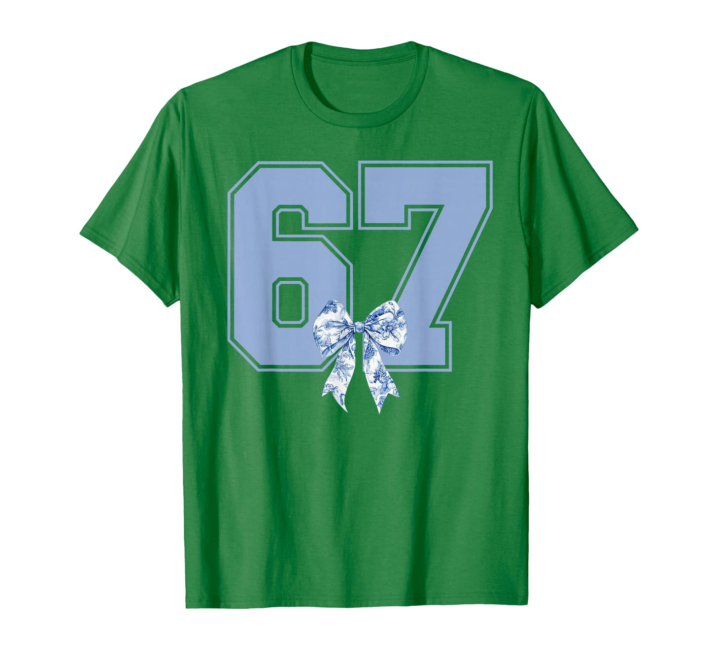 67 Meme Coquette Toile Blue Bow Funny Six Seven Girls T-Shirt