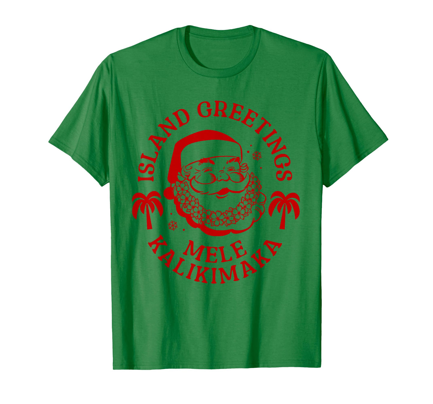 Mele Kalikimaka Vintage Santa Family Hawaiian Christmas T-Shirt