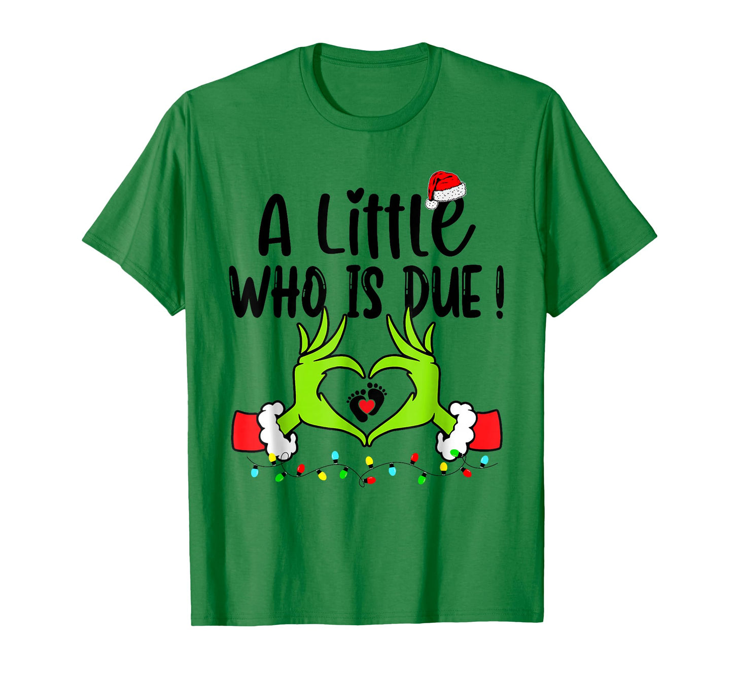 A Little Who is Due Funny Christmas Pregnancy Announcement T-Shirt