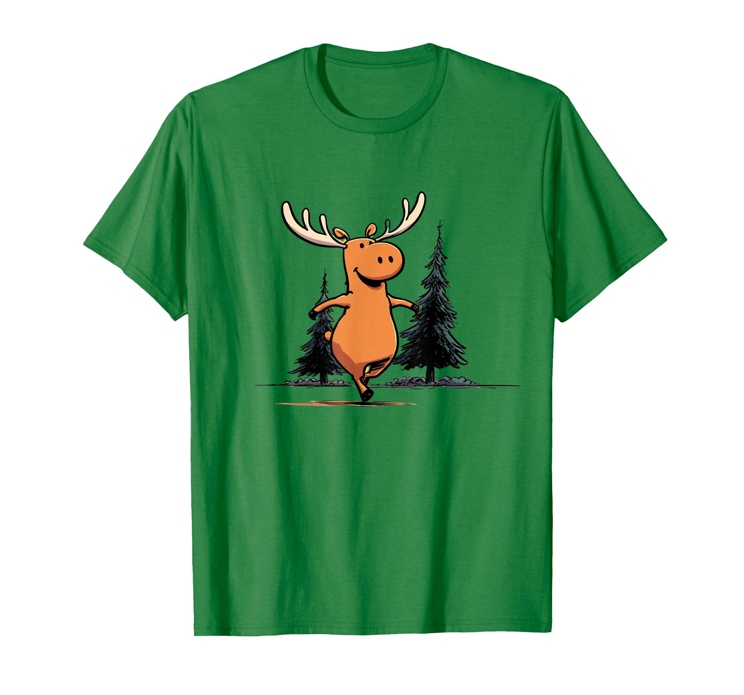 Country Moose 2D Cartoon Character T-Shirt
